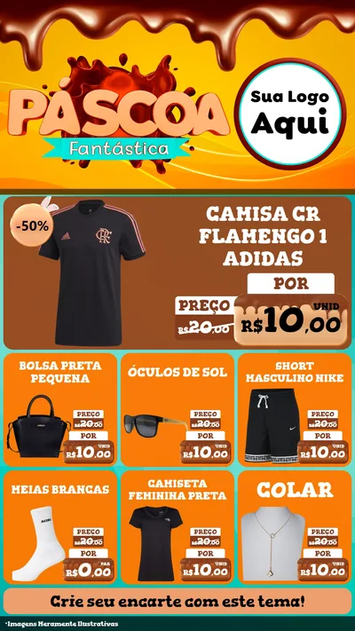 Modelo de Rede Social para Stories com o tema Páscoa Fantástica para Roupas e acessórios