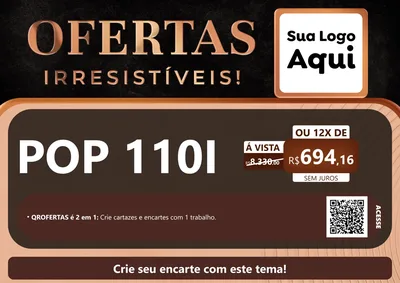 Modelo de Cartaz para Cartaz A4 Horizontal com o tema Ofertas Irresistíveis! para Concessionaria de Motos