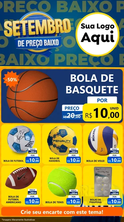 Modelo de Rede Social para Stories com o tema Setembro De Preço Baixo para Artigos Esportivos