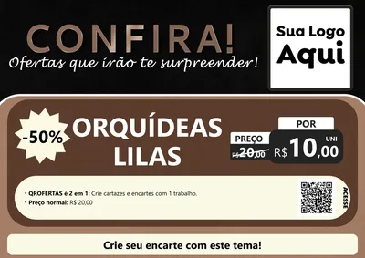 Modelo de Cartaz para Cartaz A4 Horizontal com o tema Confira! Ofertas que irão te surpreender! para Floricultura e jardim