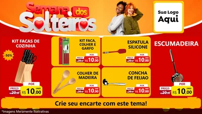 Modelo de TV para TV Horizontal com o tema Semana dos Solteiros para Utilidades Domésticas
