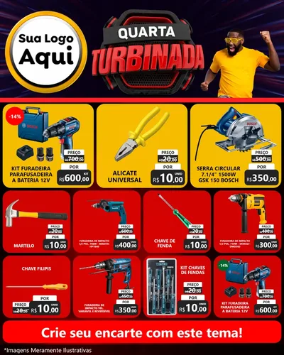Modelo de Rede Social para Feed Instagram com o tema Quarta Turbinada para Maquinas e Ferramentas