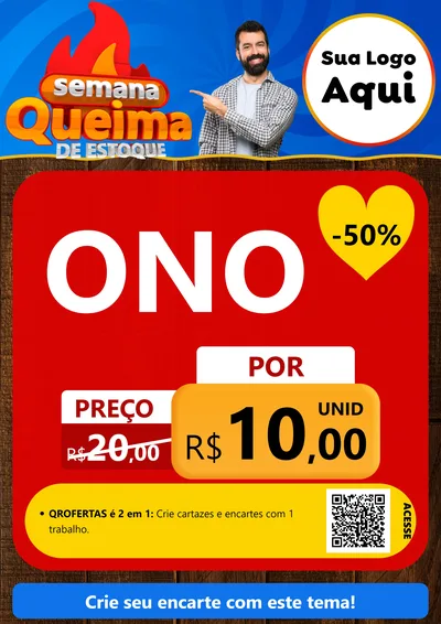 Modelo de Cartaz para Cartaz A4 Vertical com o tema Semana Queima de Estoque para Óticas