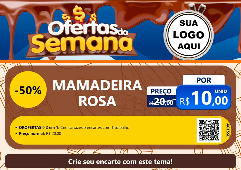 Modelo de Cartaz para Cartaz A4 Horizontal com o tema Ofertas da Semana - Páscoa para Bebês