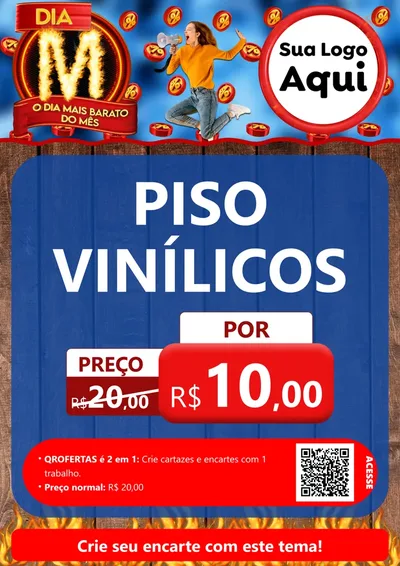 Modelo de Cartaz para Cartaz A4 Vertical com o tema Dia M - O Dia Mais Barato Do Mês para Material para Construção