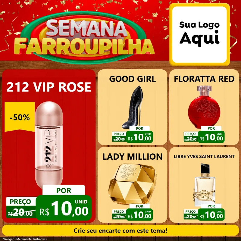 Modelo de Rede Social para Feed Facebook com o tema Semana Farroupilha para Perfumes