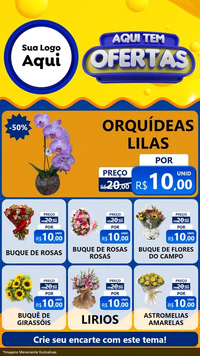 Modelo de Rede Social para Stories com o tema Aqui Tem Ofertas para Floricultura e jardim