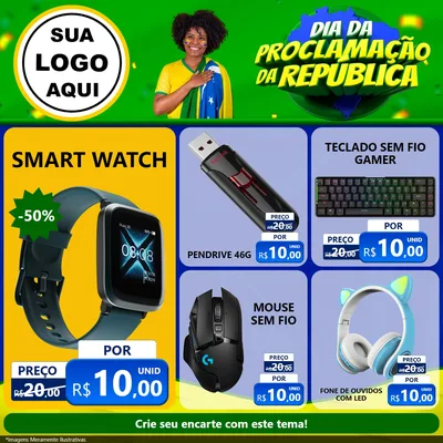 Modelo de Rede Social para Feed Facebook com o tema Dia Da Proclamação Da República para Informática