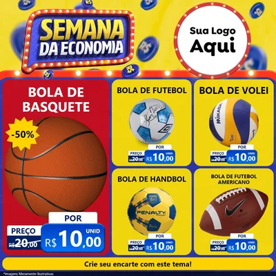Modelo de Rede Social para Feed Facebook com o tema Semana da Economia para Artigos Esportivos
