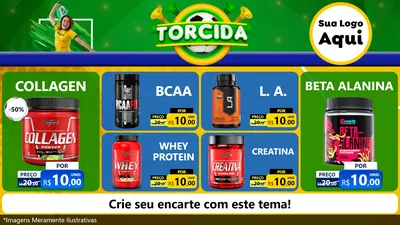 Modelo de TV para TV Horizontal com o tema Torcida para Suplementos alimentares