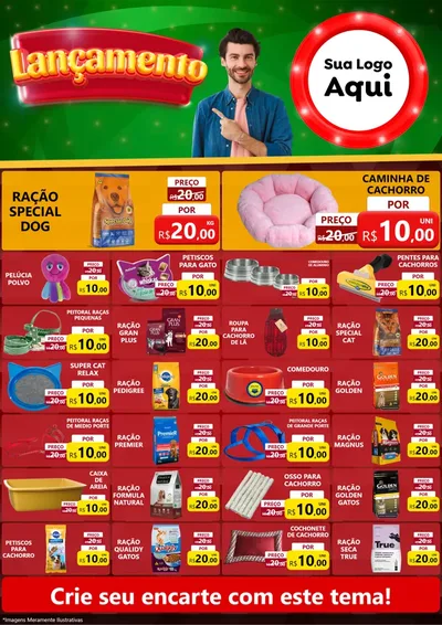 Modelo de Encarte para Encarte A4 Vertical com o tema Lançamento para Pet Shop