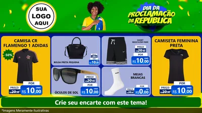 Modelo de TV para TV Horizontal com o tema Dia Da Proclamação Da República para Roupas e acessórios