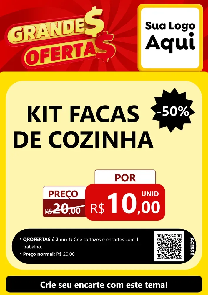 Modelo de Cartaz para Cartaz A4 Vertical com o tema Grandes Ofertas para Utilidades Domésticas