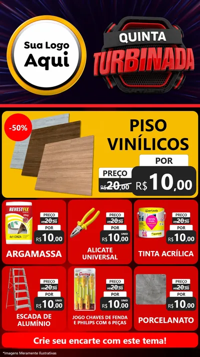 Modelo de Rede Social para Stories com o tema Quinta Turbinada para Material para Construção