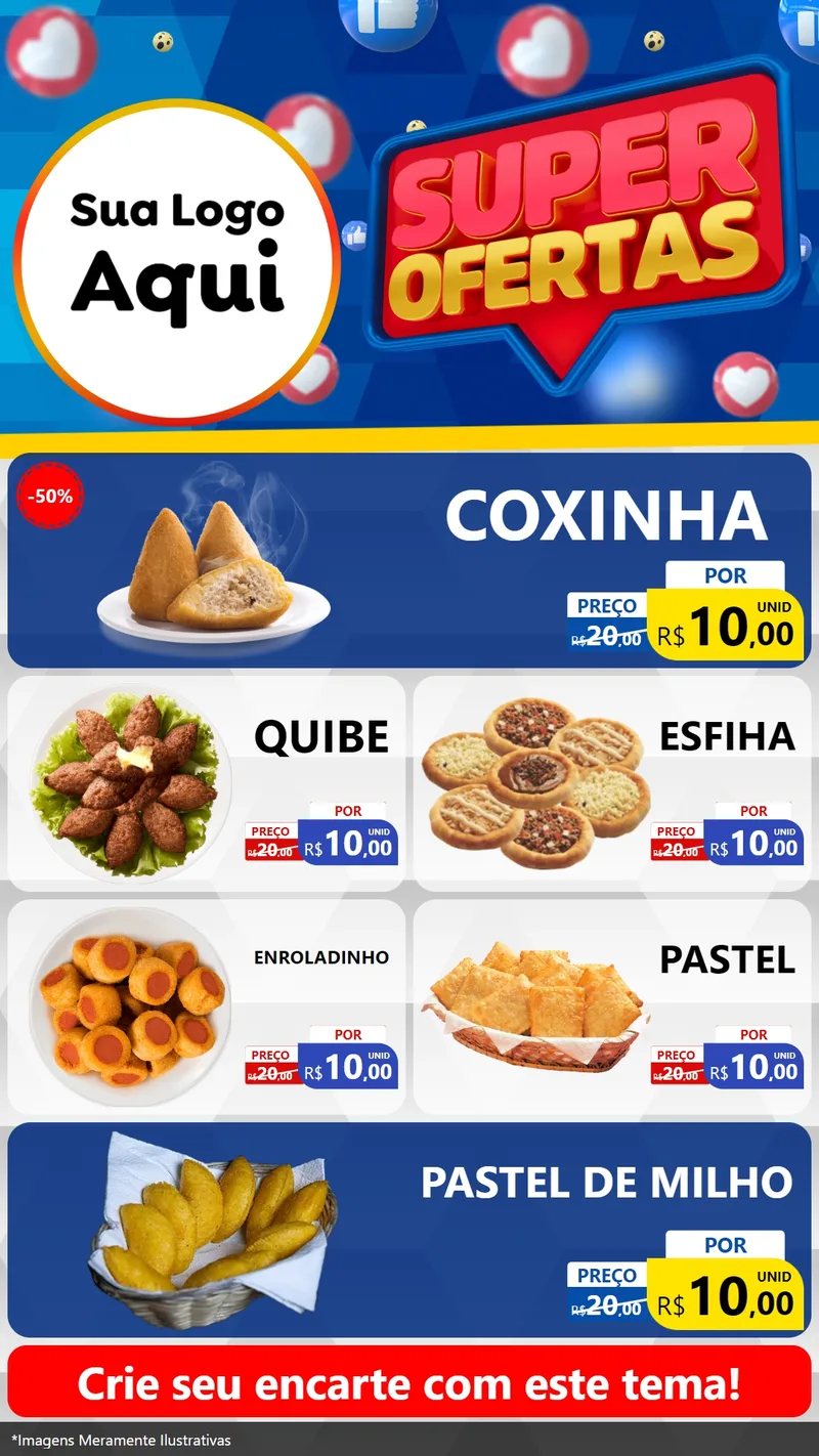 Modelo de TV para TV Vertical com o tema Super Ofertas para Salgadaria