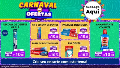 Modelo de TV para TV Horizontal com o tema Carnaval de Ofertas para Higiene Pessoal