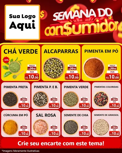 Modelo de Rede Social para Feed Instagram com o tema Semana do Consumidor para Produtos Naturais
