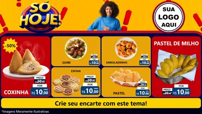 Modelo de TV para TV Horizontal com o tema Só Hoje! para Salgadaria