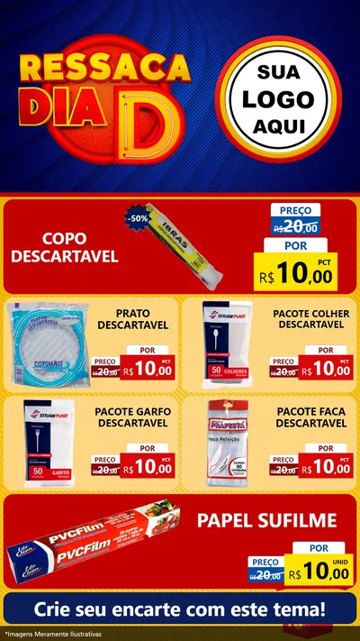 Modelo de TV para TV Vertical com o tema Ressaca Dia D para Embalagens