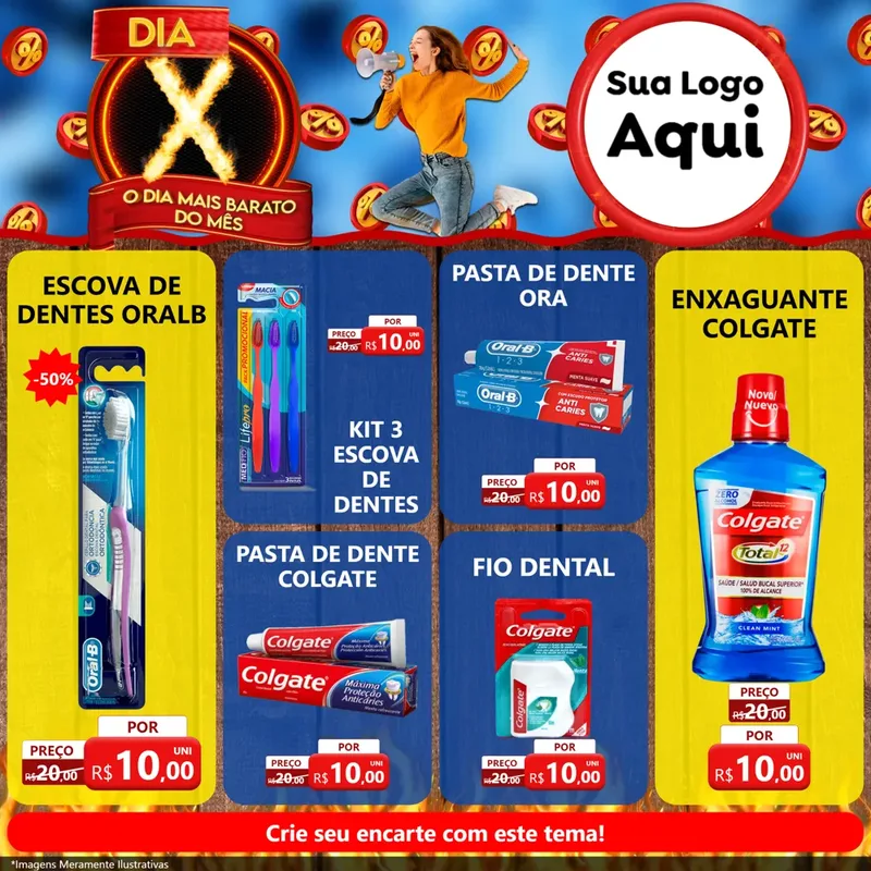 Modelo de Rede Social para Feed Facebook com o tema Dia X - O Dia Mais Barato Do Mês para Higiene Pessoal