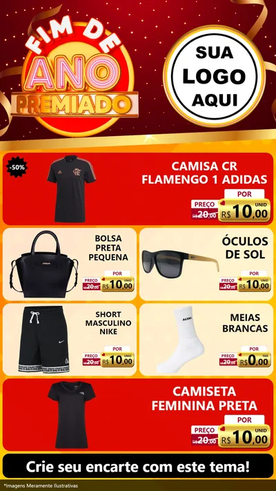 Modelo de TV para TV Vertical com o tema Fim de Ano Premiado para Roupas e acessórios