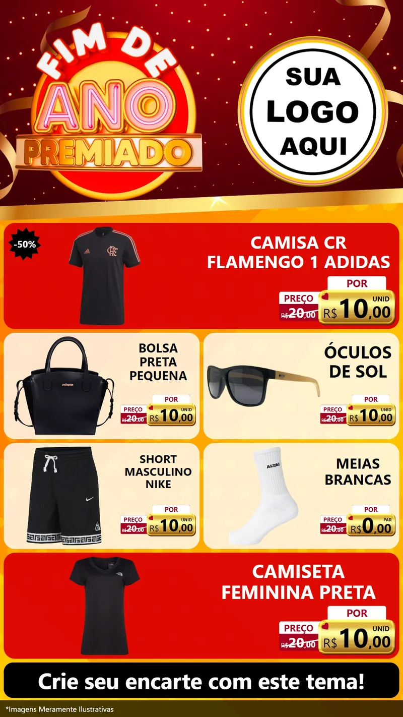 Modelo de TV para TV Vertical com o tema Fim de Ano Premiado para Roupas e acessórios