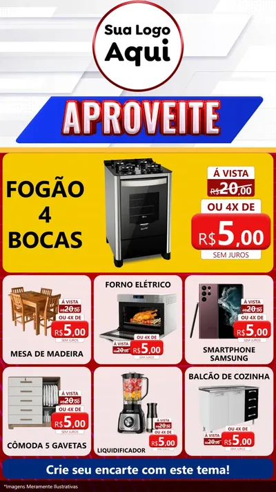Modelo de Rede Social para Stories com o tema Aproveite para Móveis e Eletro