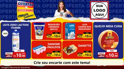 Modelo de TV para TV Horizontal com o tema Ofertas de Dezembro - Preços Incríveis para Frios e Laticínios