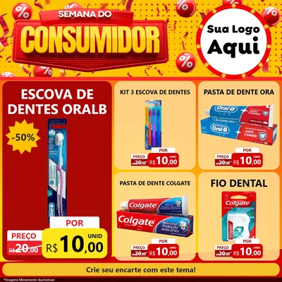 Modelo de Rede Social para Feed Facebook com o tema Semana do Consumidor para Higiene Pessoal