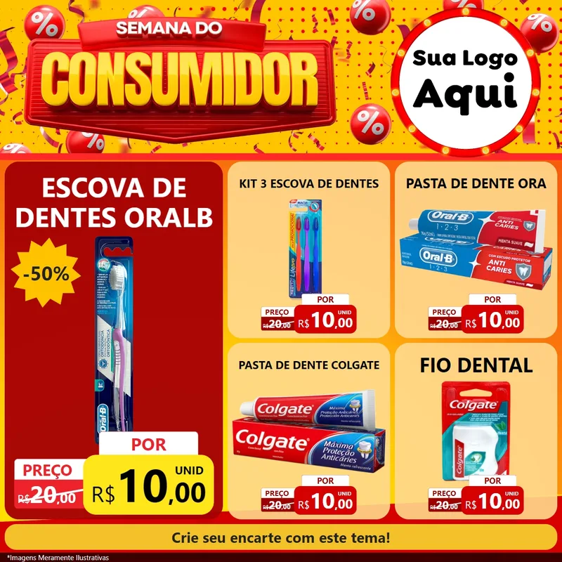 Modelo de Rede Social para Feed Facebook com o tema Semana do Consumidor para Higiene Pessoal