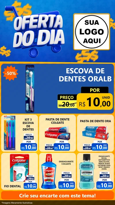 Modelo de Rede Social para Stories com o tema Oferta do Dia para Higiene Pessoal