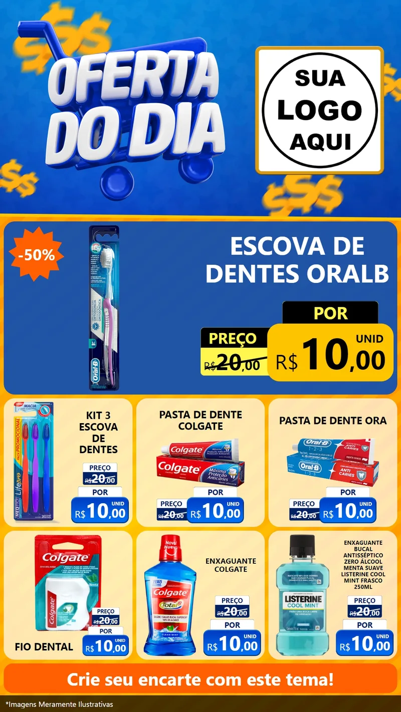 Modelo de Rede Social para Stories com o tema Oferta do Dia para Higiene Pessoal