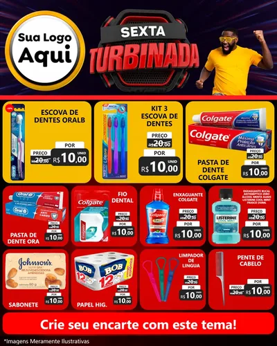 Modelo de Rede Social para Feed Instagram com o tema Sexta Turbinada para Higiene Pessoal