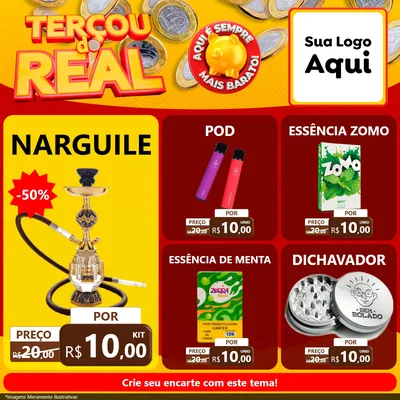 Modelo de Rede Social para Feed Facebook com o tema Terçou do Real para Tabacaria