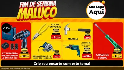 Modelo de TV para TV Horizontal com o tema Final de Semana Maluco para Maquinas e Ferramentas