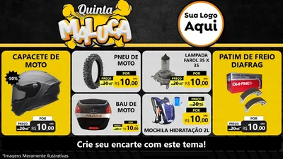 Modelo de TV para TV Horizontal com o tema Quinta Maluca para Moto peças