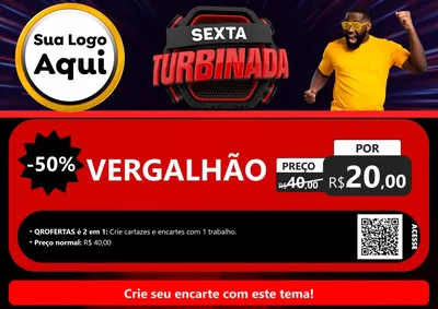 Modelo de Cartaz para Cartaz A4 Horizontal com o tema Sexta Turbinada para Ferragens