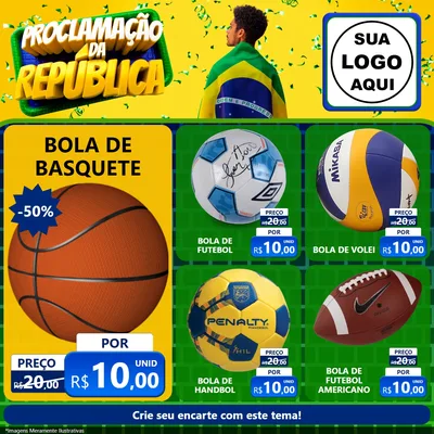 Modelo de Rede Social para Feed Facebook com o tema Proclamação da República para Artigos Esportivos