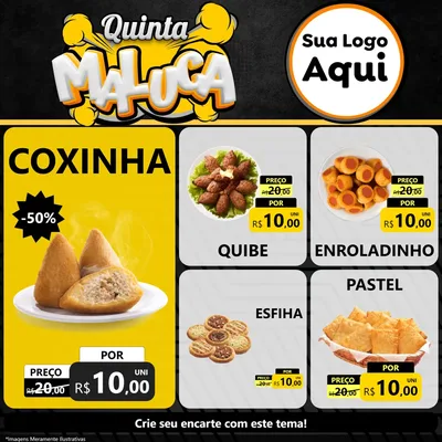Modelo de Rede Social para Feed Facebook com o tema Quinta Maluca para Salgadaria
