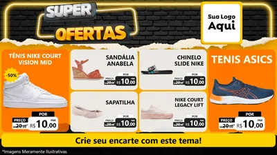 Modelo de TV para TV Horizontal com o tema Super Ofertas para Calçados