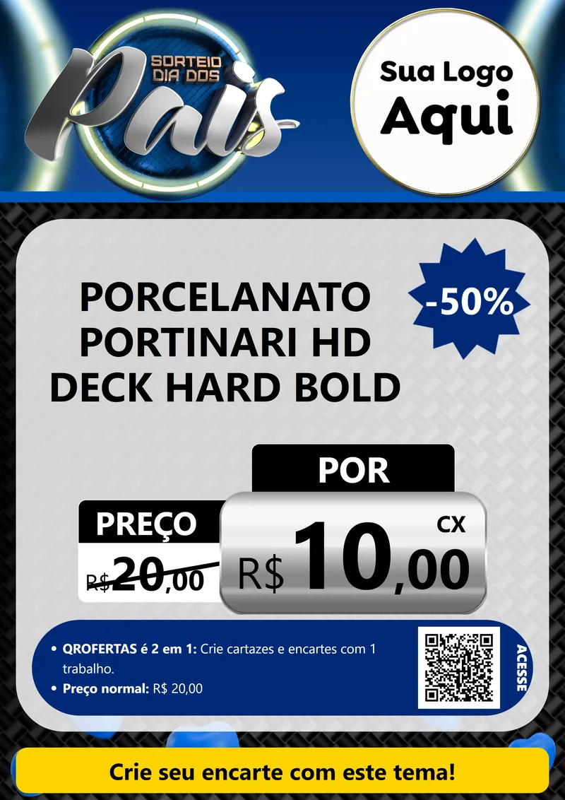 Modelo de Cartaz para Cartaz A4 Vertical com o tema Sorteio Dia Dos Pais para Pisos e revestimentos