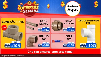 Modelo de TV para TV Horizontal com o tema Ofertas Da Semana para Tubos e conexões