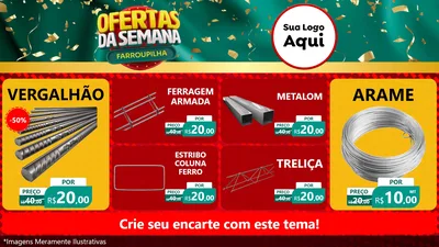 Modelo de TV para TV Horizontal com o tema Ofertas da Semana Farroupilha para Ferragens