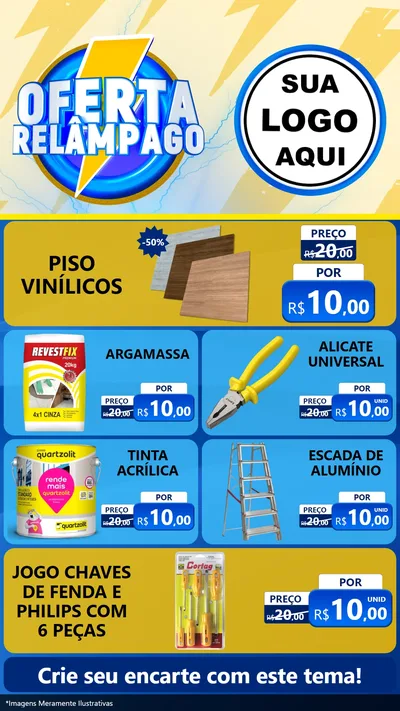 Modelo de TV para TV Vertical com o tema Oferta Relâmpago para Material para Construção