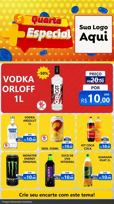 Modelo de Rede Social para Stories com o tema Quarta Mais Especial para Distribuidora de bebidas