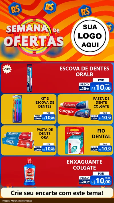 Modelo de TV para TV Vertical com o tema Semana de Ofertas para Higiene Pessoal