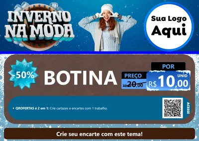 Modelo de Cartaz para Cartaz A4 Horizontal com o tema Inverno na Moda para Agropecuária