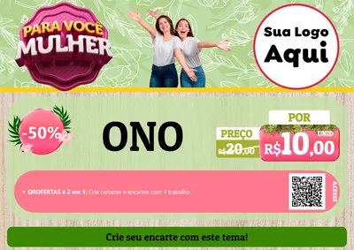 Modelo de Cartaz para Cartaz A4 Horizontal com o tema Para Você Mulher para Óticas