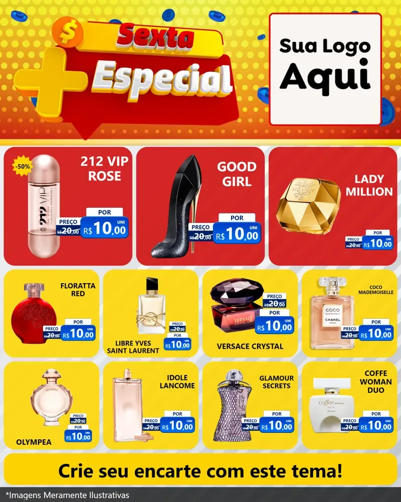 Modelo de Rede Social para Feed Instagram com o tema Sexta Mais Especial para Perfumes