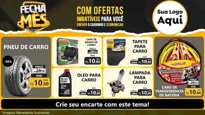 Modelo de TV para TV Horizontal com o tema Fecha Mês para Auto peças